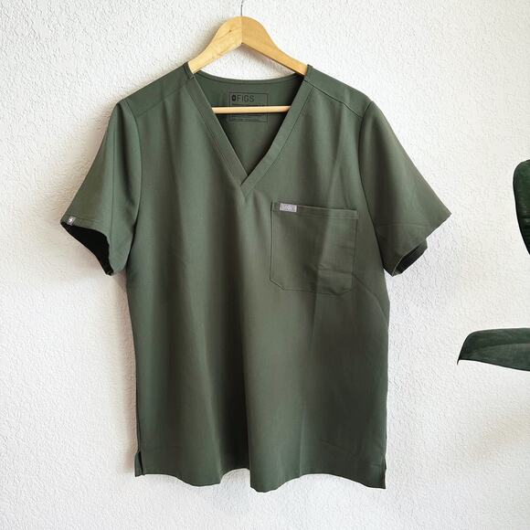 Figs Women Catarina Scrub Top XL Green Workwear Pull-over Nursing Doctor Uniform - Picture 1 of 7